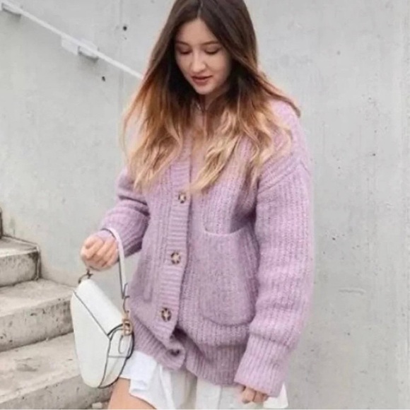 NWT ZARA Blogger Fav. Patch Pocket Knit Jacket - Picture 5 of 12